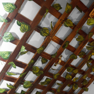 Metro cuadrado madera con matas